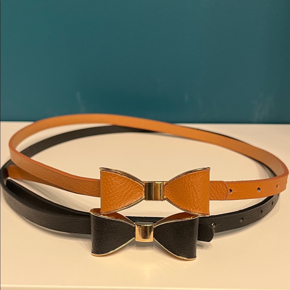 Black and Tan Bow Belts